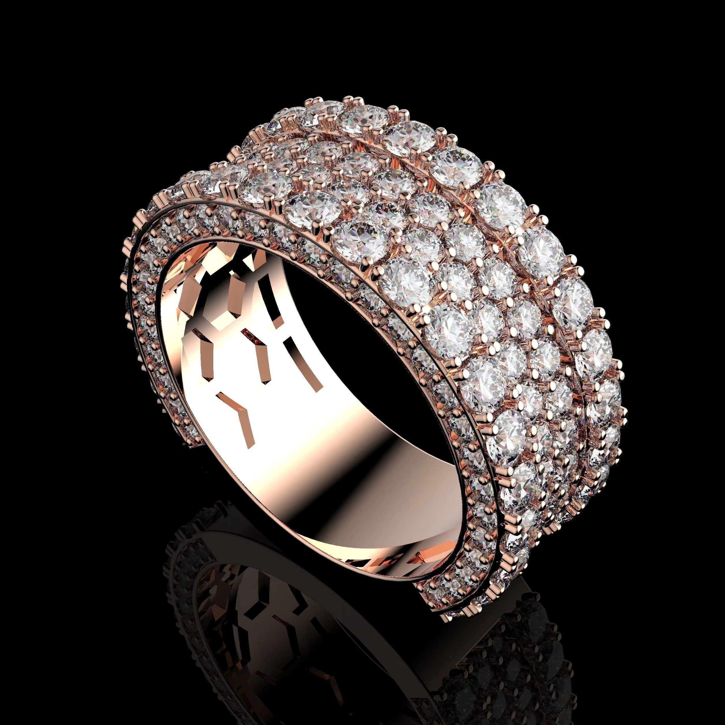 Moissanite Diamond Men Ring 925 Sterling Silver Finger Moissanite Engagement Ring