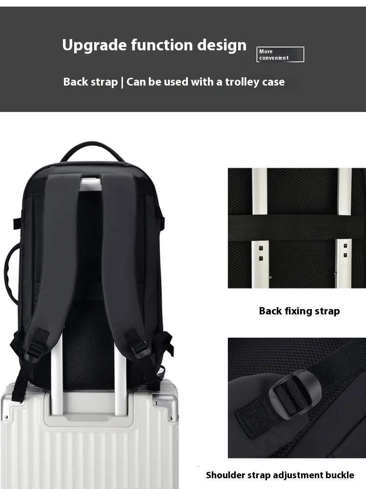 XOKY Travel Men Business Expandable USB Bag Large Capacity 17.3 Laptop Waterproof Fashion Backpack 2303