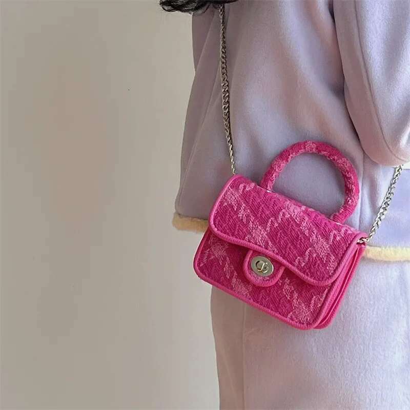Rose Pink Women s Designer Personalized Mini Square Bag Fashionable Checkered Crossbody Bag Trendy Niche Women s Handbag Casual Wallet Party Storage B