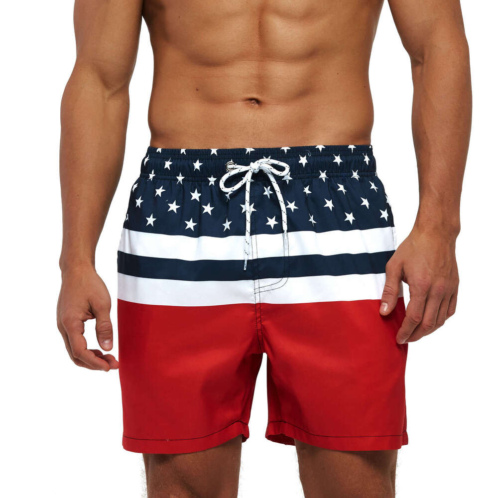 Printed Men's Beach Pants Flamingo Fruit Series Shorts 2025 New Casual Fashion Trendy Clothing