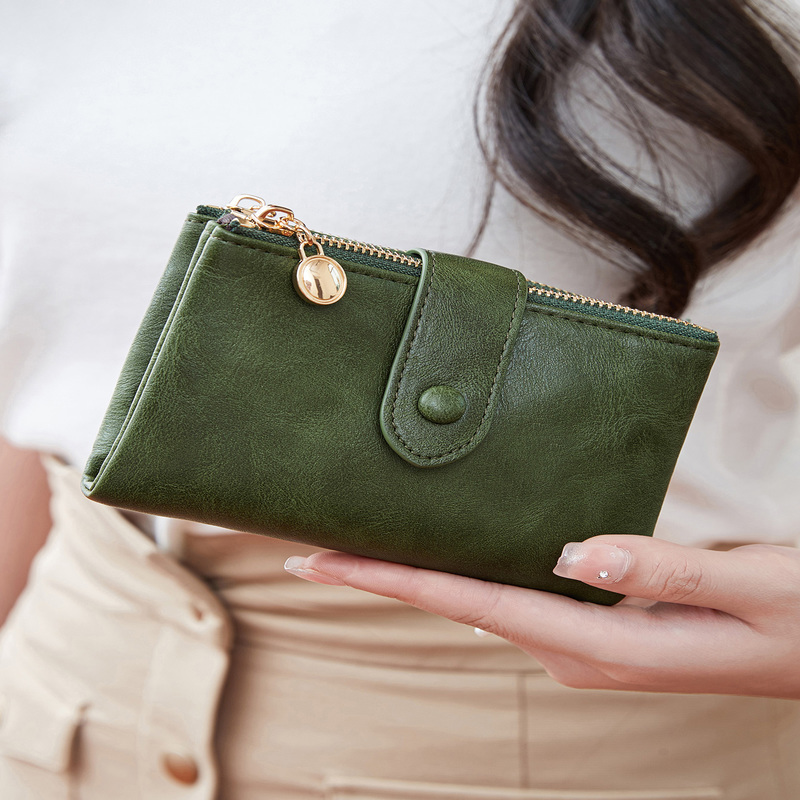 Minimalist Womens Wallet Short Three Layer Large Capacity Double Zipper Card Holder ID Credit Bank Money Bag 250311