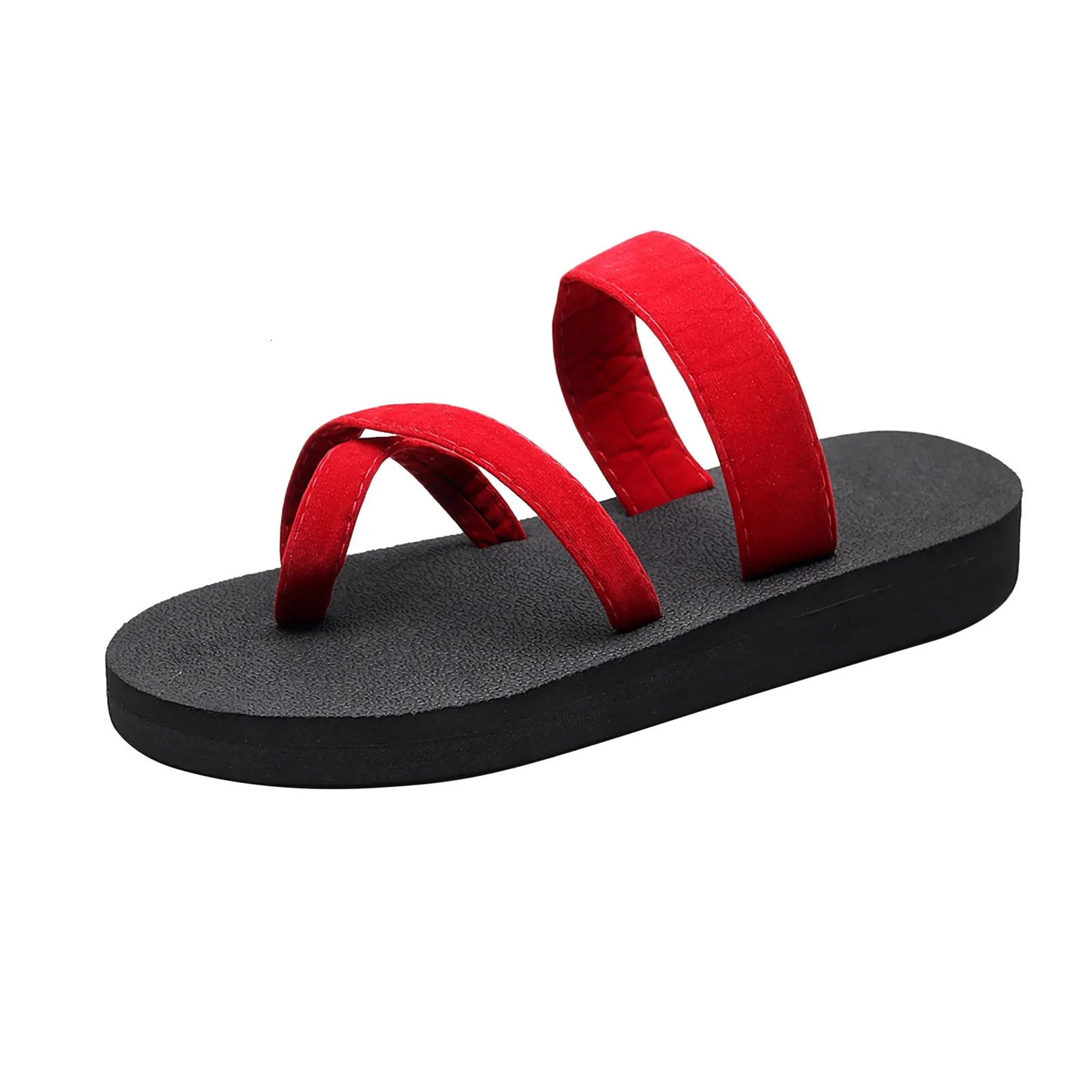 Slippers Clip On Feet Versatile Flat Beach Shoe Ladies Flip Flops Shoes 250304