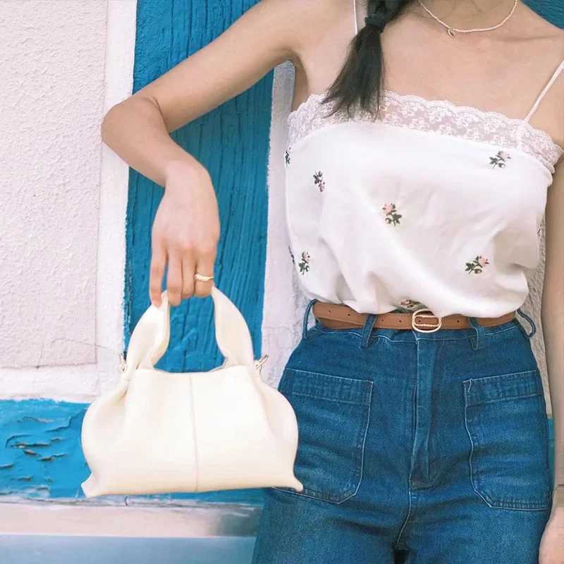 New Arrival Rainbow New Cloud Dumpling Soft Lunch Box Womens Genuine Leather Shoulder Bag Trend Brand Luxury Designer Handbag Fashion Bag T250312