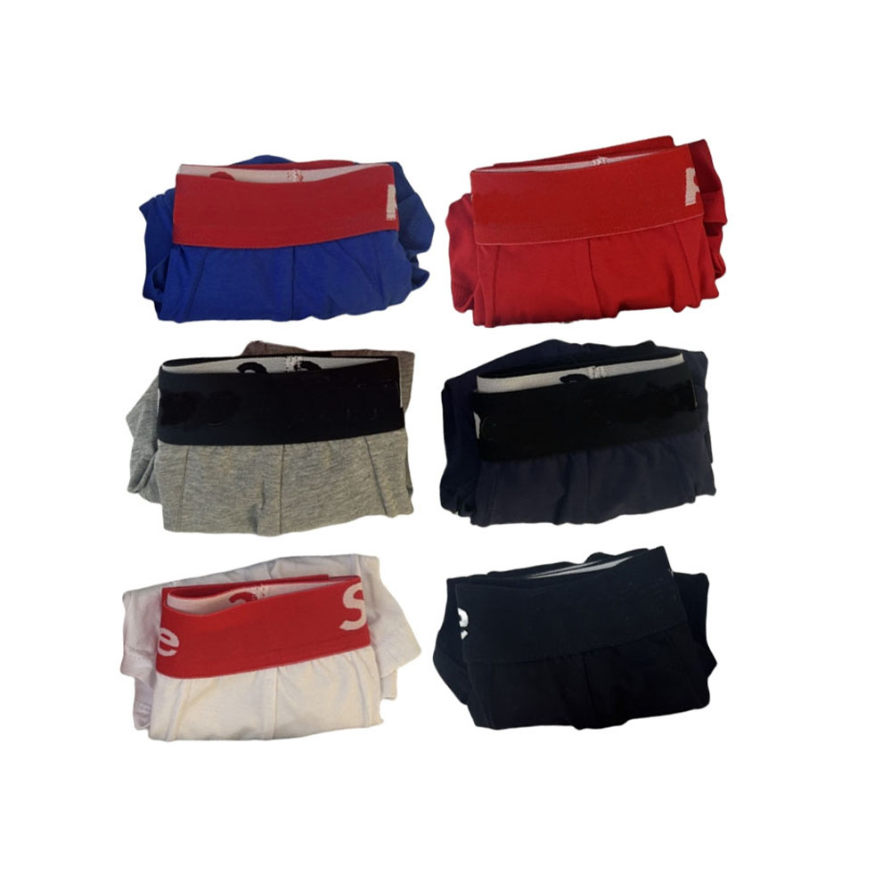 Boxers Color Surpremelys 3 Pieces/Mens Luxury New Solid Underpants Womens Underwear Marty Boxers Students Youth Trend Supremely Breathable Fashion Brand