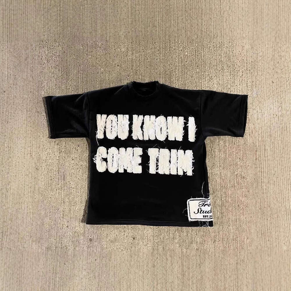 Street trend pullover printed shorts T-shirt loose round neck top unisex short sleeved shirt