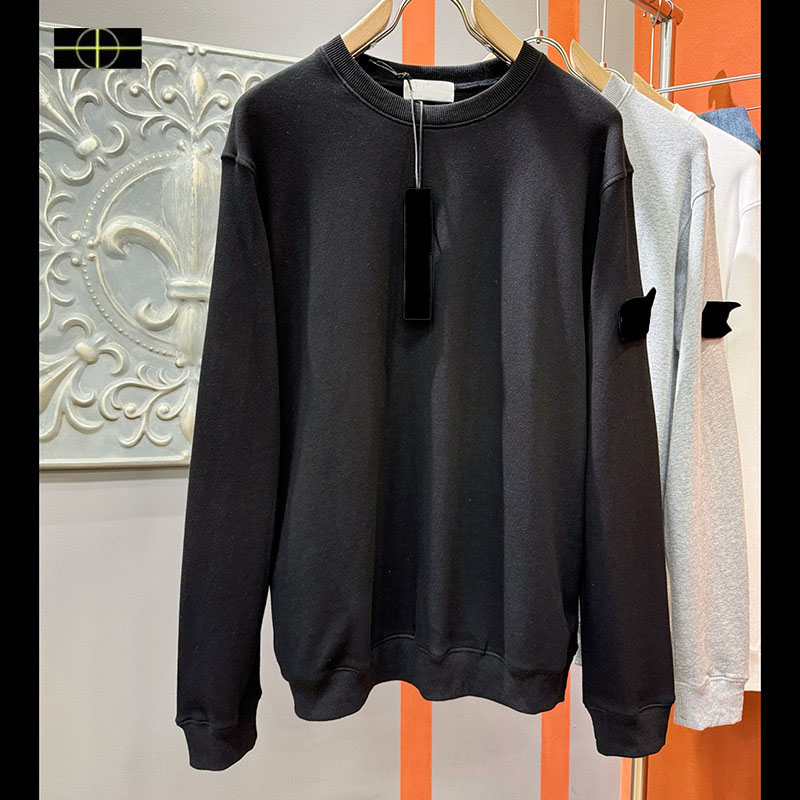 Men's Hoodies & Sweatshirts Business casual collar solid color sweater designer sweater men winter Warm Double label