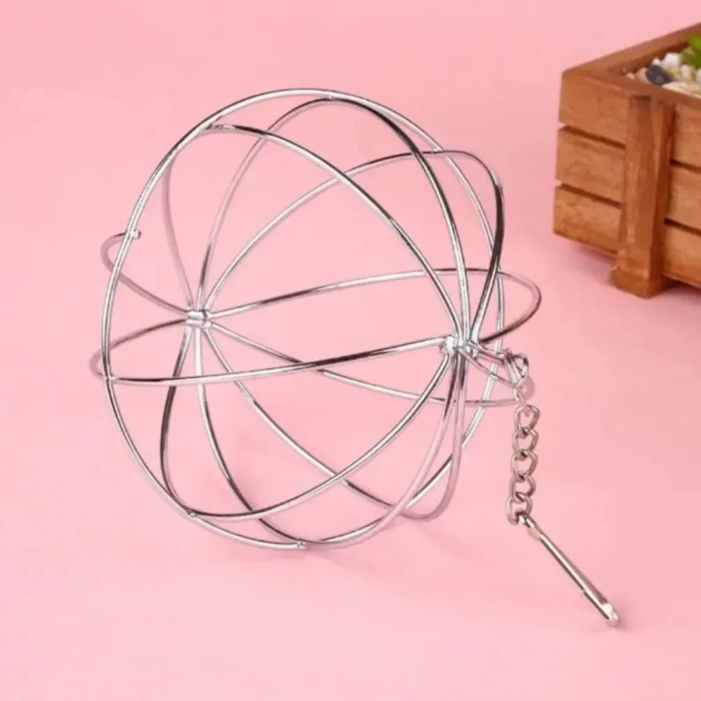 Stainless Steel Round Feeder Automatic Feeding Hanging Hay Ball Guinea Pig Hamster Rat Rabbit Pet Toy Artículos Para Mascotas