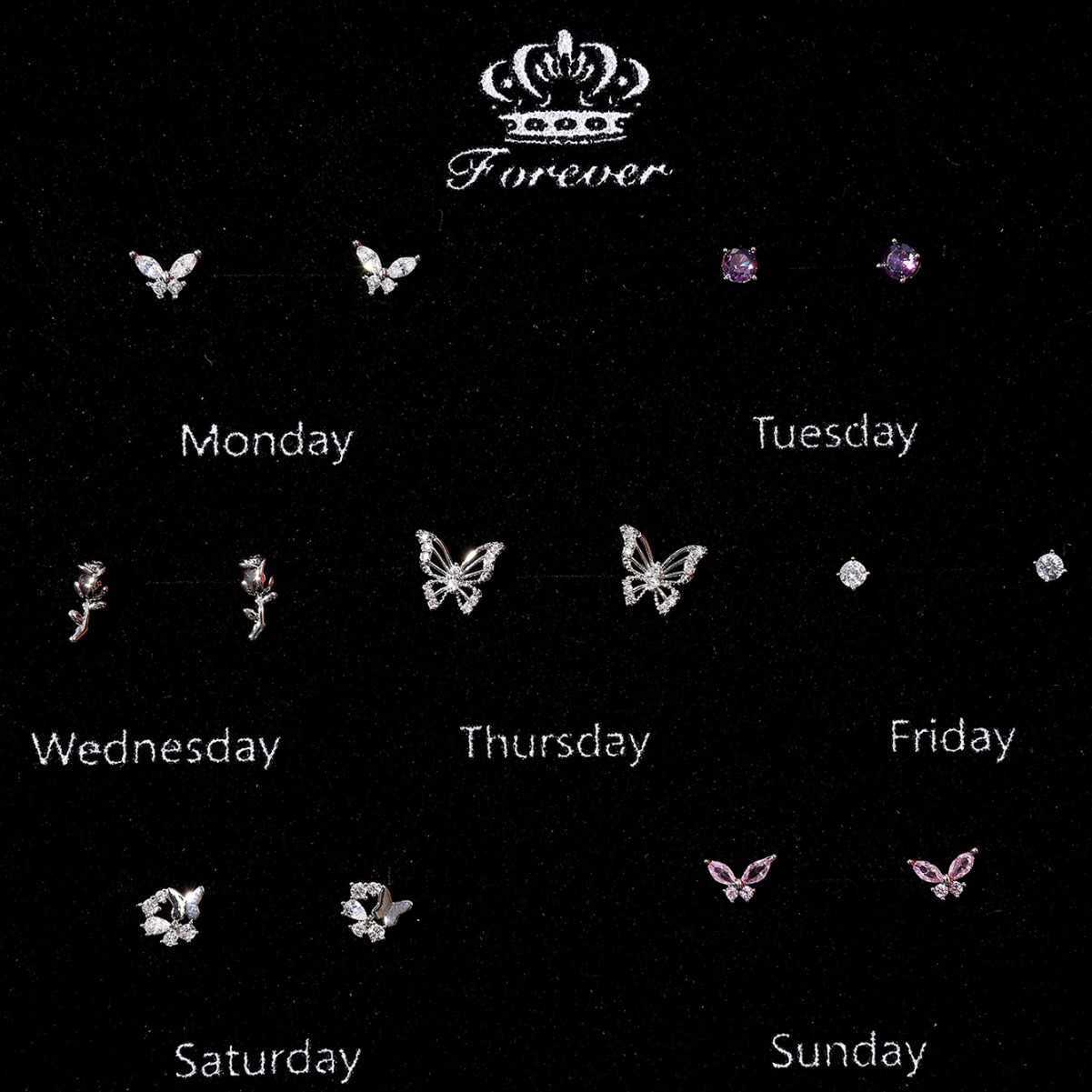 Medical titanium alloy ear hole one week earring set gift box Valentines Day gift for a girls wife and girlfriend W250312