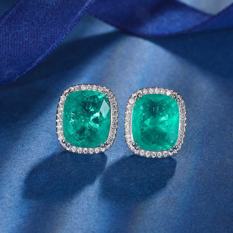 Zhuangsheng copper bottom gold-plated simulated emerald set temperament style full diamond luxury setting 15 * 20-10 * 12 W250312