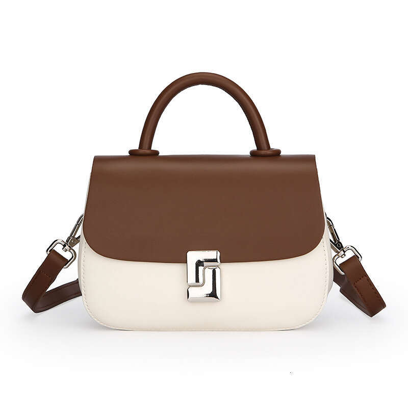 Women's Bags handbag Bag autumn new style temperament saddle niche high-end sense contrasting color crossbody popular versatile bag for women
