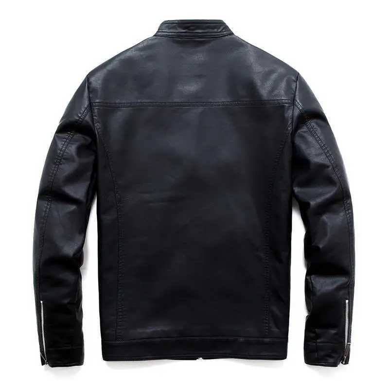 Men Faux Leather Jacket Motorcycle 8Xl Mens Jackets Black Jaqueta De Couro Masculina Outwear Male Pu Leather Mens Coats BrandT250311