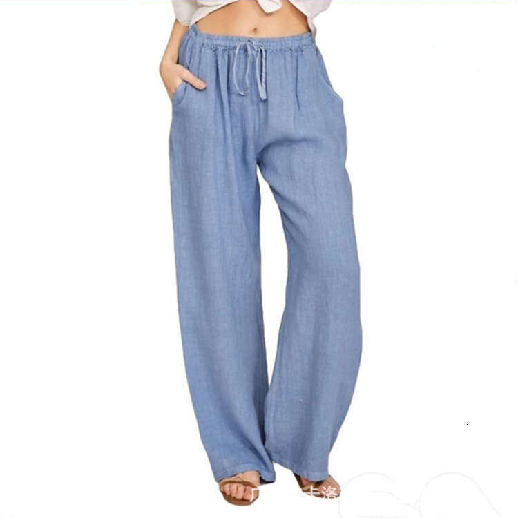 European American plus size loose en casual wide leg pants women's 2025 new style chic and elegant clothing