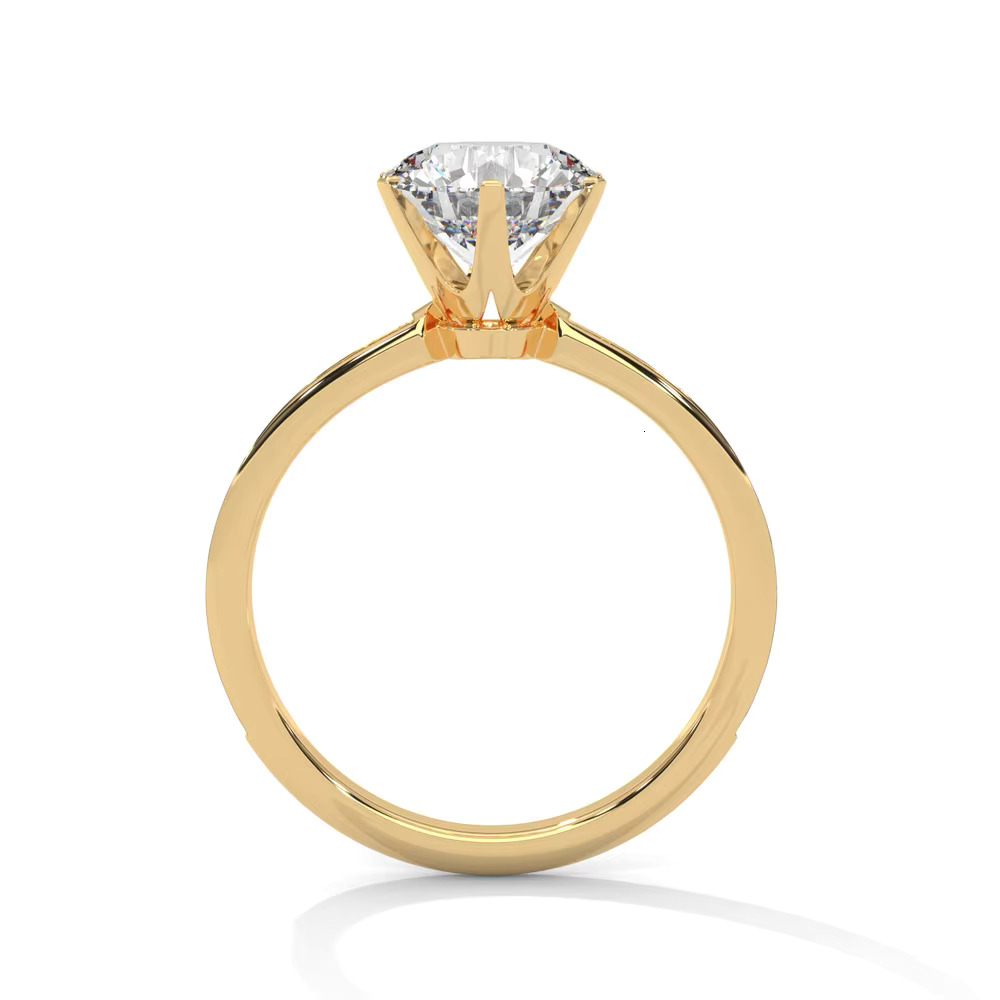 GIA IGI Certified Lab-Grown Moissanite Engagement Ring Exquisite round Cut Diamond Band 6-Claw Setting Sustainable Eco-Friendly