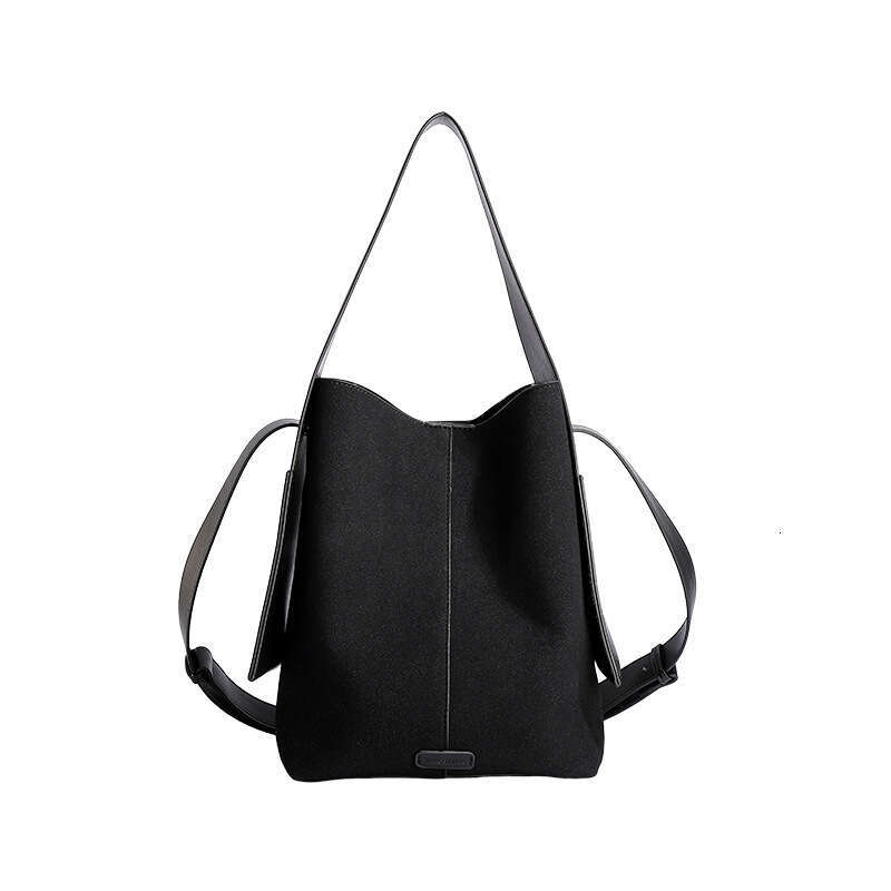 Women's Bags handbag Autumn and winter new niche design high-end tote women's large capacity soft frosted leather hanging ear bucket bag