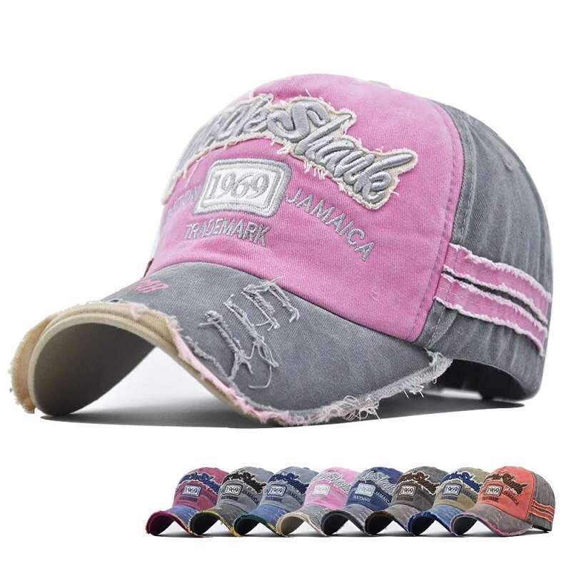 Men Woman's Baseball Caps Adjustable Casual Retro Embroidered 1969 Cotton Sun Unisex Solid Color Outdoor Visor Fitted Hats