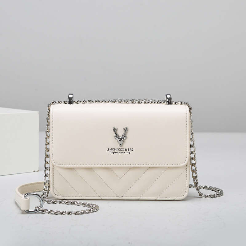 Women's Bags handbag Cross autumn style versatile chain small square high-end and exquisite single shoulder bag, fashionable commuting women'