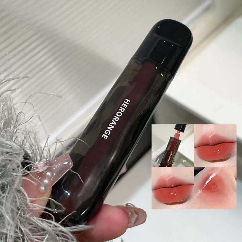 Sexy red mirror water lip gloss black tube lipstick transparent glass lipstick waterproof pink liquid lipstick transparent coloring makeup W250312