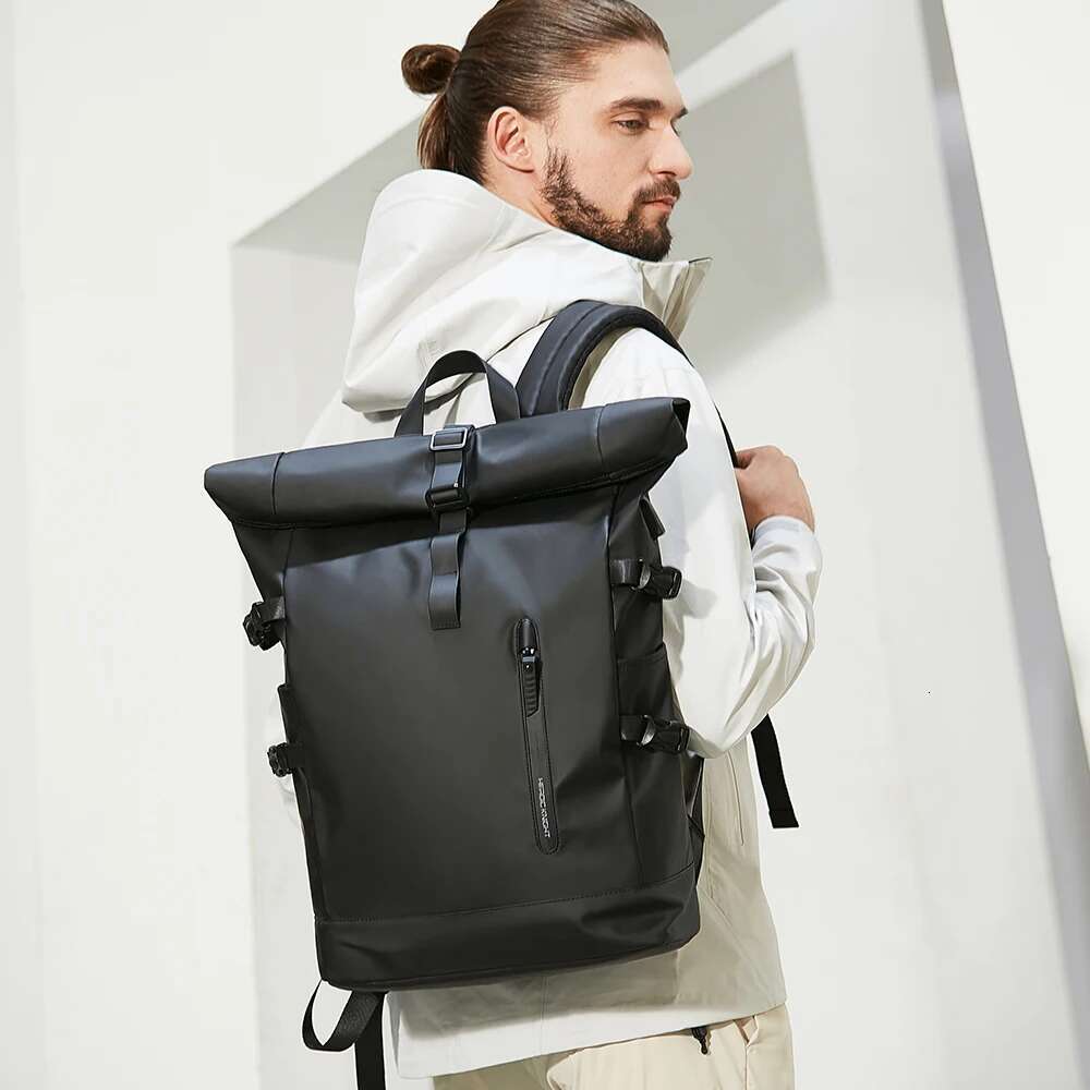 HK Expandable Travel Backpack Men Large Capacity Waterproof 15.6 Laptop Hiking Rucksack Cycg Daypack Bag With USB Port