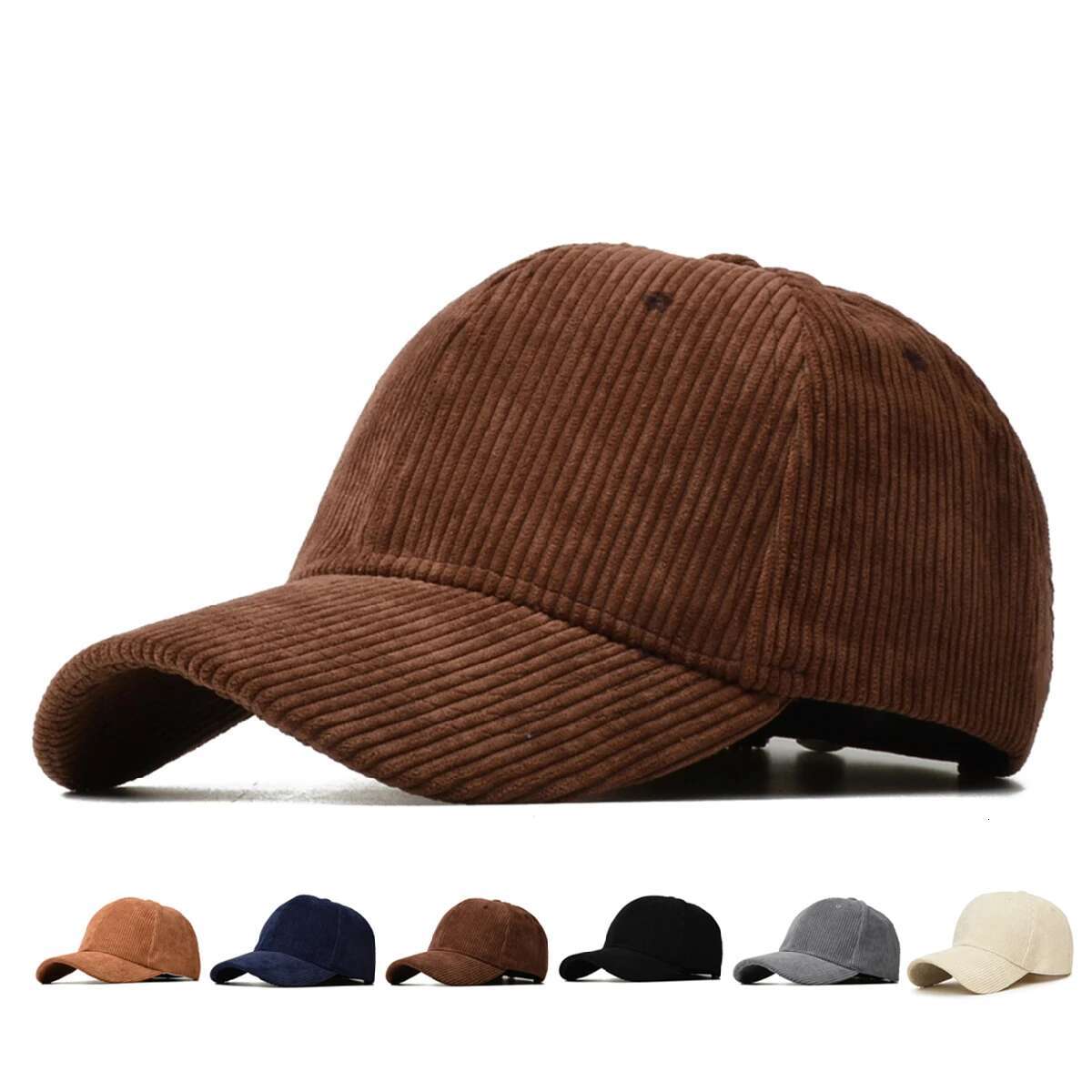 Corduroy Caps for Men Women Solid Color Sunshade Baseball Hat Men's Trucker Dad Hats