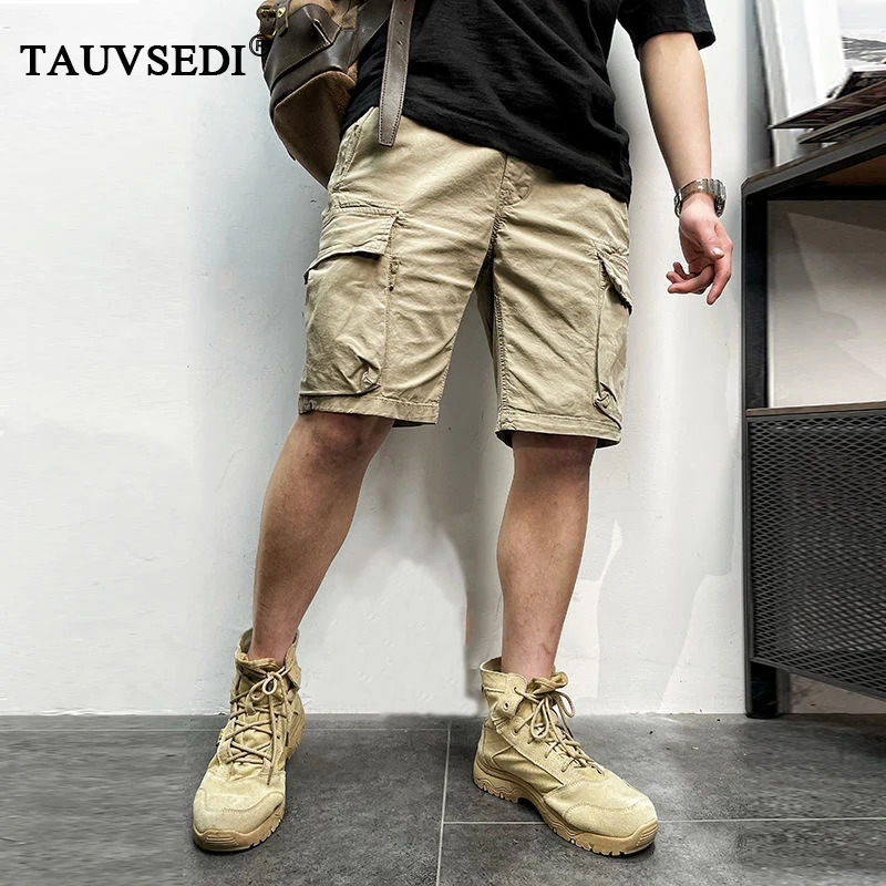 Summer mens casual goods cotton shorts retro pocket outdoor workwear Safari 250312