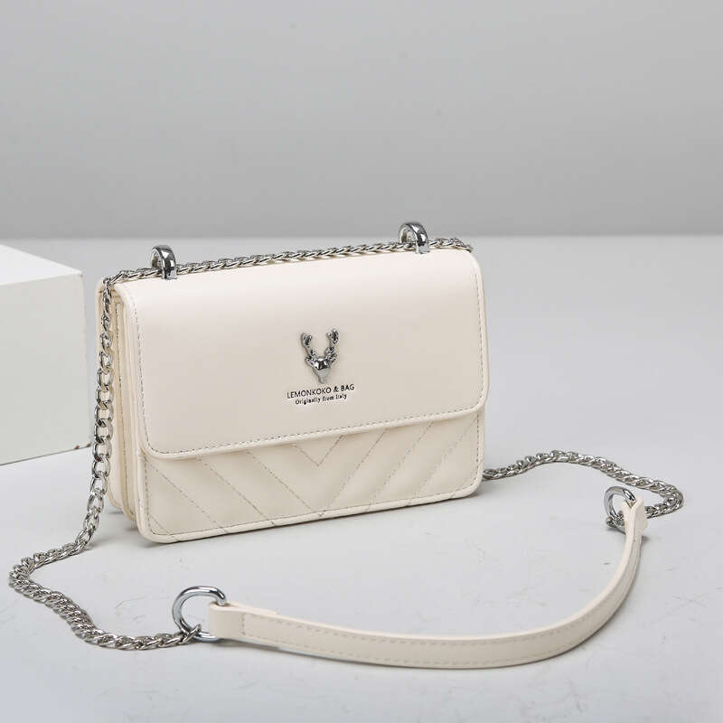 Women's Bags handbag Cross autumn style versatile chain small square high-end and exquisite single shoulder bag, fashionable commuting women'