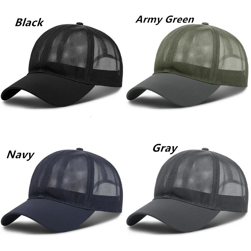 Men Women Summer Mesh Baseball Cap Sunhat Quick Dry Cooling Net Sun Protection Hiking Golf Running Adjustable Visor Hat 250311