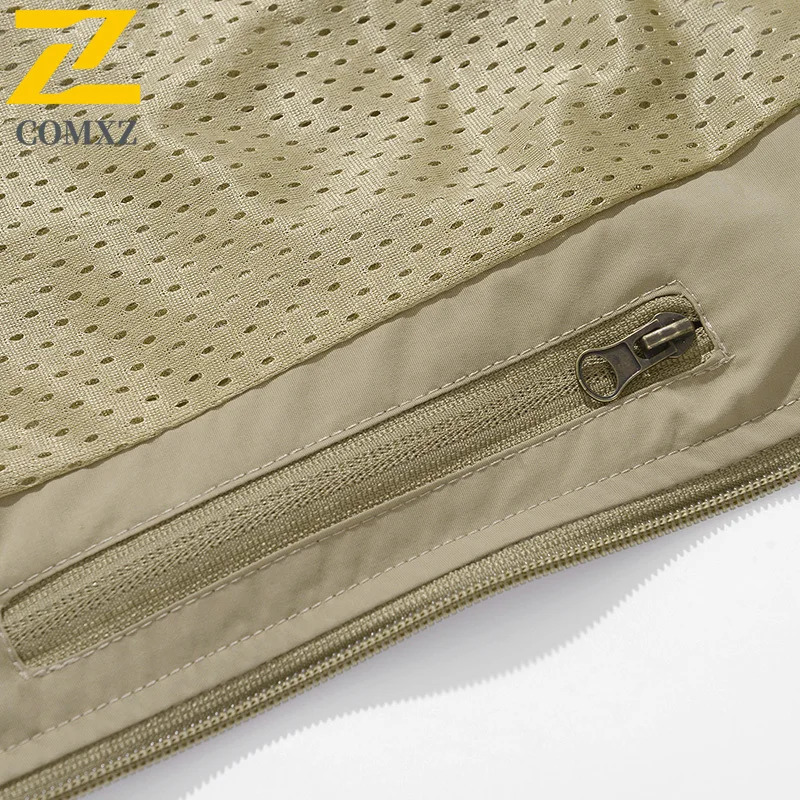 Fishing Vest Mens Spring Summer Fashion Casual MultiPocket Sleeveless Work Jacket Outdoor Travel Mountaineering Coat 250312