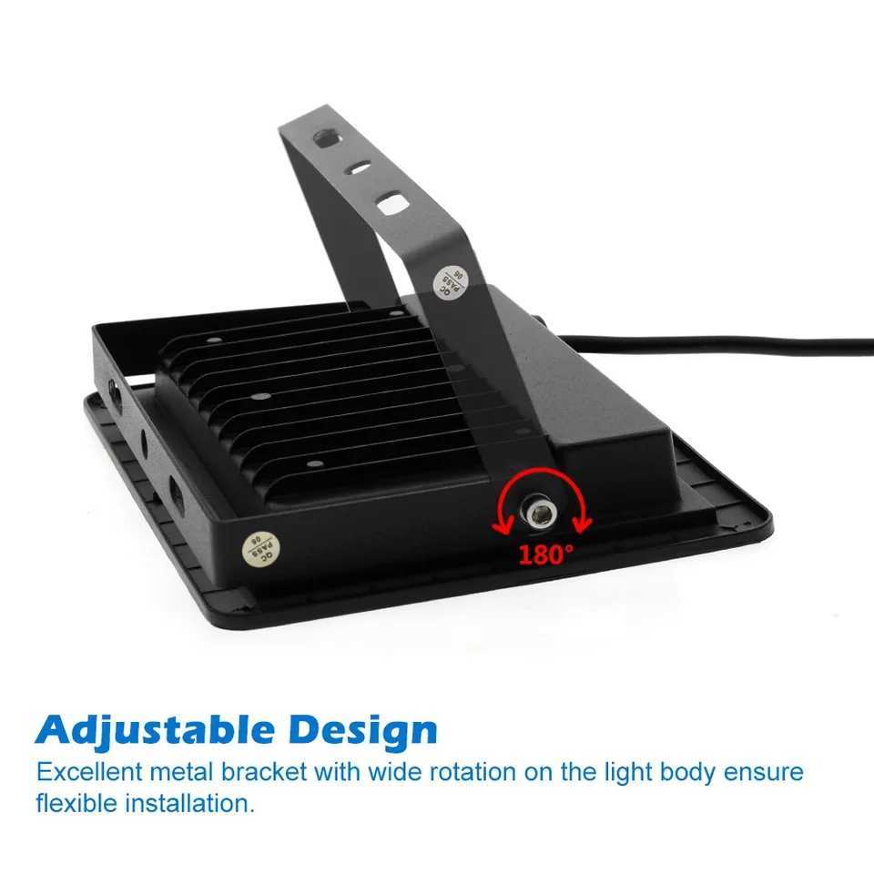 LED UV Floodlight AC 220V 50W 100W Halloween Party Flood Lights 395nm 400nm IP66 Waterproof Ultraviolet Fluorescent Stage Lamp X250312