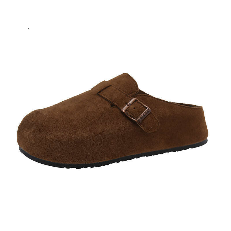 Thick soled Boken shoes for spring 2025, new height increasing lazy shoes, one step on, worn outside with a toe cover, half trailer, single shoe serie