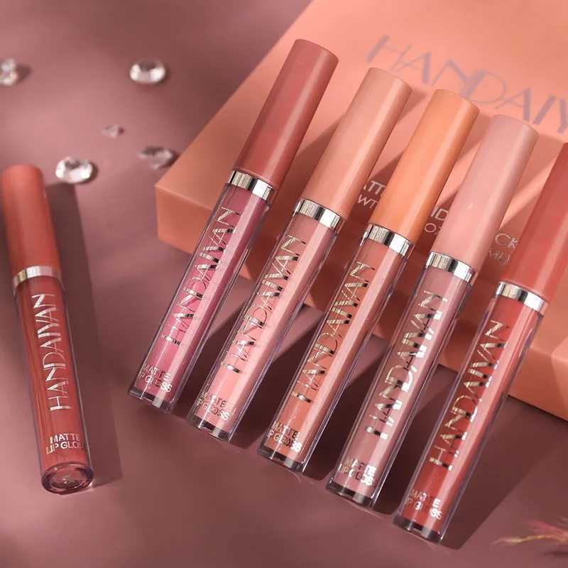 Handaiyan Christmas Gift 6PC/Set Matte Velvet Liquid lipstick Waterproof Lasting Lip Color Cosmetics Keep 24 Hours Makeup W250312