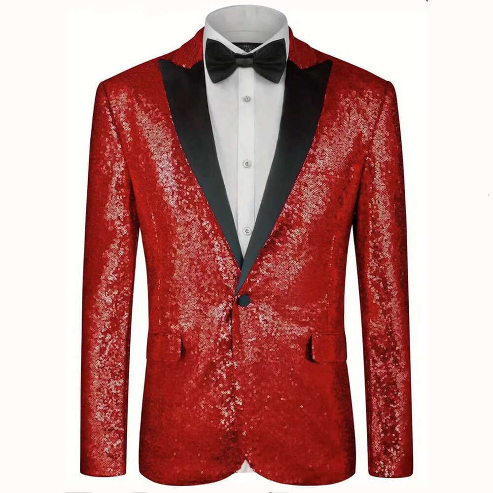 Performance Dress, Gold Sequins, Korean Suit, Nightclub, Men's Clothing, Host, Director, And Studio Coat Batch