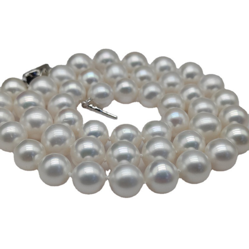 Mothers Day Gift 7-10MM Freshwater Pearl Necklace Glossy Bright Necklace S925 Silver Mother Chain Delivery Gift Box 240919