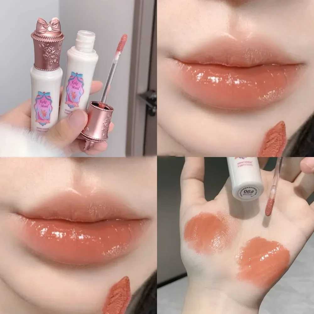 Midsummer Moisture Into Film Lip Gloss Mirror Lip Glaze Water Light Non-stick Cup Highly Pigmented Red Liquid Lipstick MakeupXJ250312