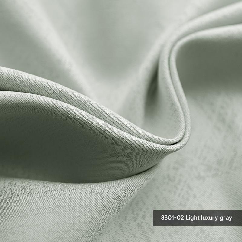 T0398 Thickened mink velvet curtain fabric solid color splicing blackout soundproof living room finished fabric velvet curtain