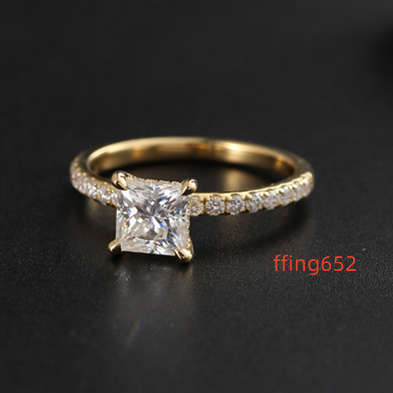 New Trend Fashional Customize Gold 1-5ct Moissanite Ring Engagement Diamond Ring for Woman