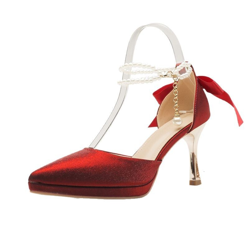 Designer shoes Waterproof Platform 2025 Spring New Thin Heel Pointed Sexy Women's Shoes Korean Edition Versatile High Heel Single Shoes