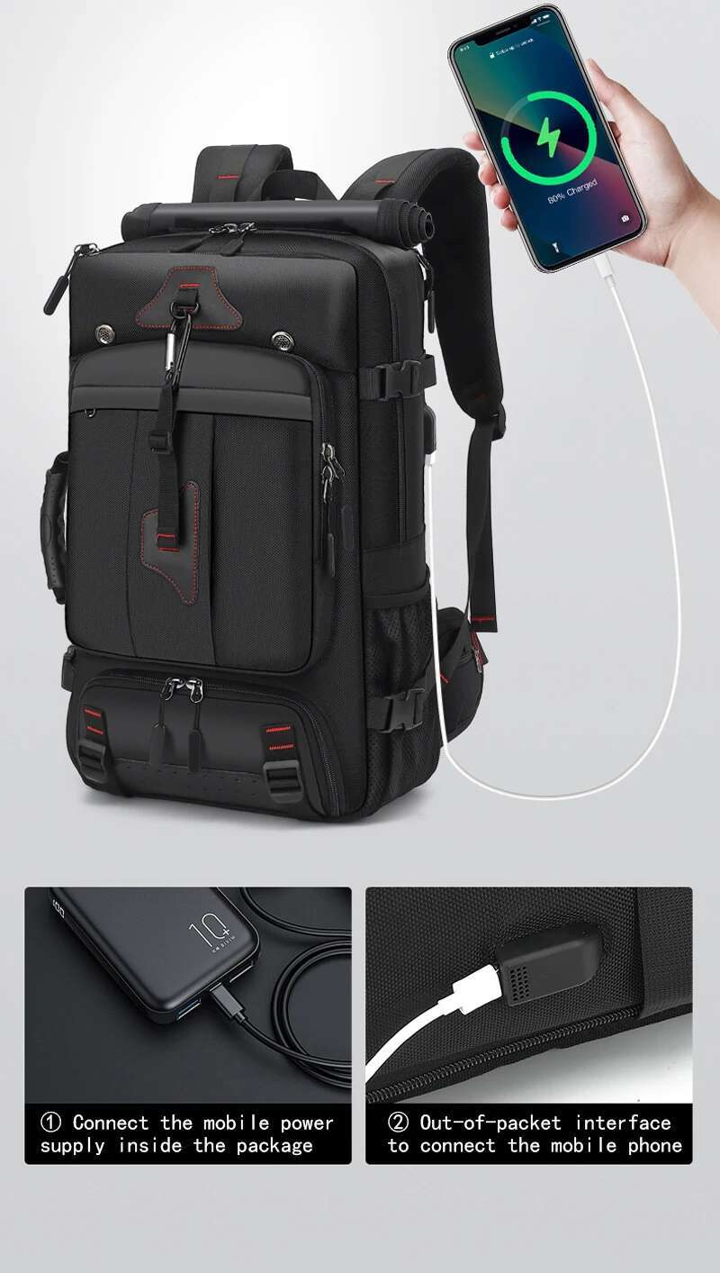 XOKY Business 17.3 Inches Laptop Three Layer Fashion Large Capacity Waterproof Travel Backpack 8106