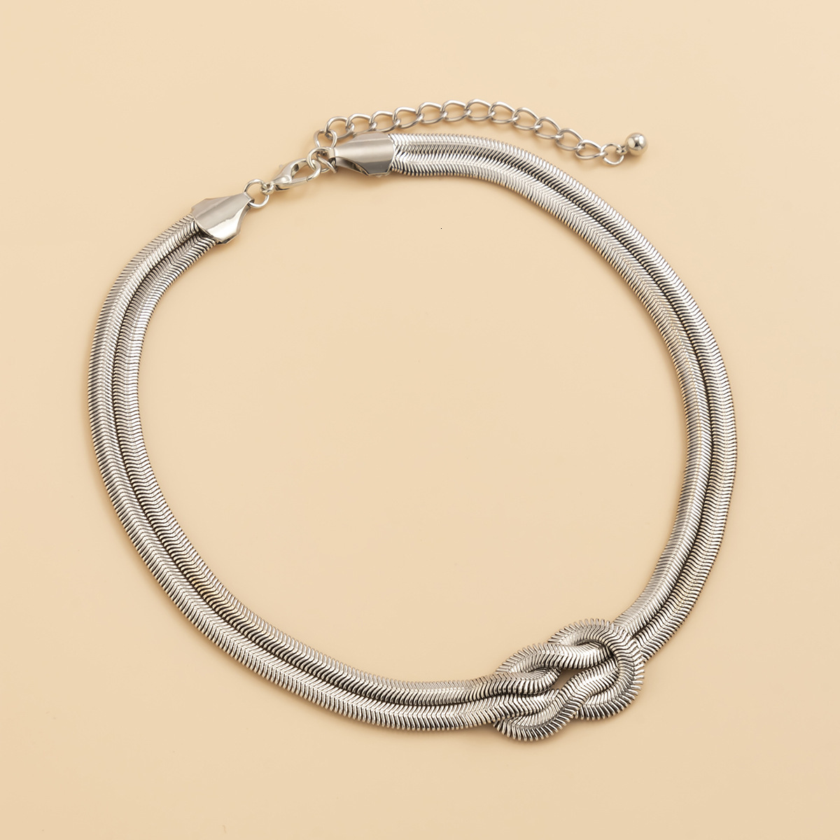 Clavicle Chain Creative Vintage Double Knot Wrap Hip Hop Necklace Women's Jewelry
