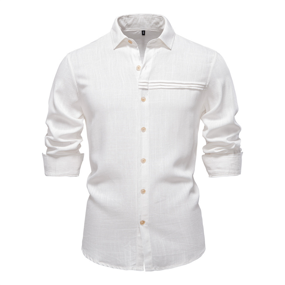 2025 Spring/Summer polo New Men's Business Casual Solid Color European Size Long Sleeve t shirt for Men tracksuit