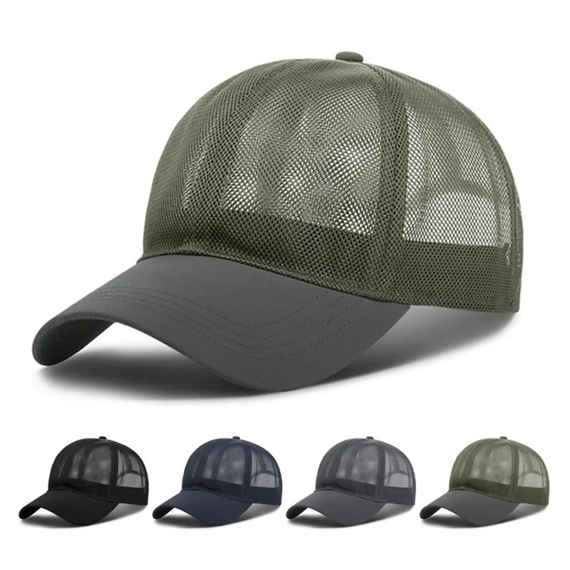 Men Women Summer Mesh Baseball Cap Sunhat Quick Dry Cooling Net Sun Protection Hiking Golf Running Adjustable Visor Hat 250311