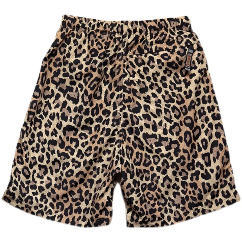 21SS KAPITAL Hirata Hirosu Dry Leopard Print Japanese Nylon Loose Mens and Womens Casual Shorts 250310