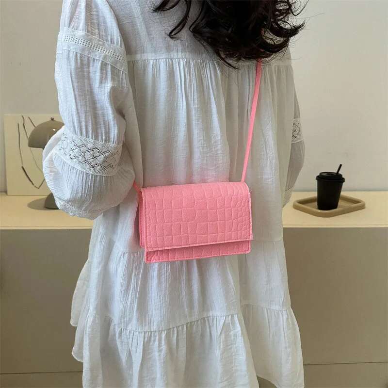 New Green Bag For Women Single Shoulder Korean Style Fashion Designer Women s Trendy Handbag Mini Bag Solid Color Women s Square Bag Wallet Storage Ba