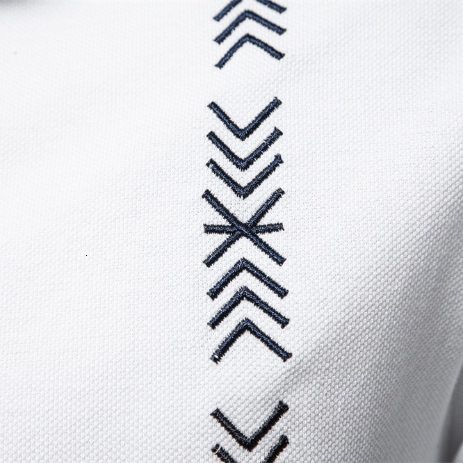 2025 Spring/Summer New Men's T-Shirt Casual Embroidery Breathable Trendy Solid Color POLO Short Sleeve