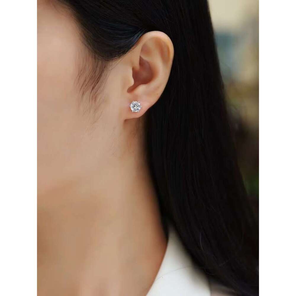 0.5ct-3CT silica sterg sier classic hexagonal fashionable personalized earrings