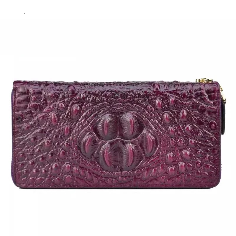 pattern genuine leather womens wallet big real cow Leatther y short snouted clutch bag 250311