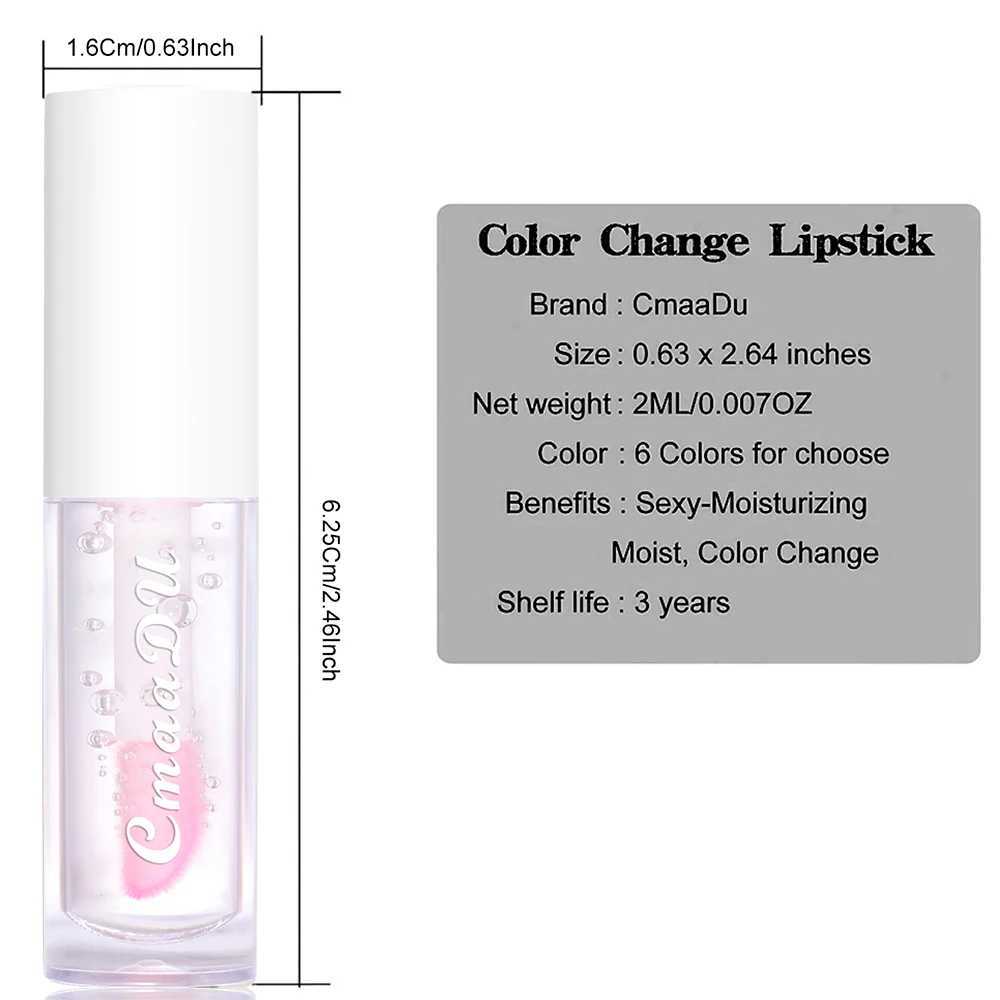 CmaaDu 6-color fruit color changing lipstick moisturizing durable moisturizing non stick cup W250312