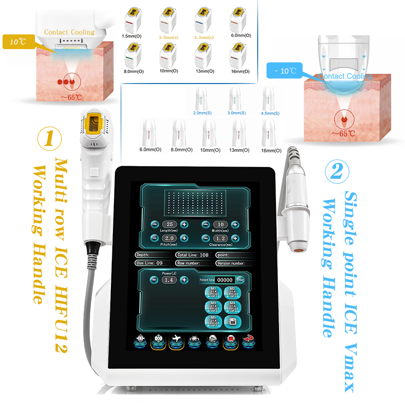 12D Cooling HIFU Vmax face and body treatment device in beauty clinic