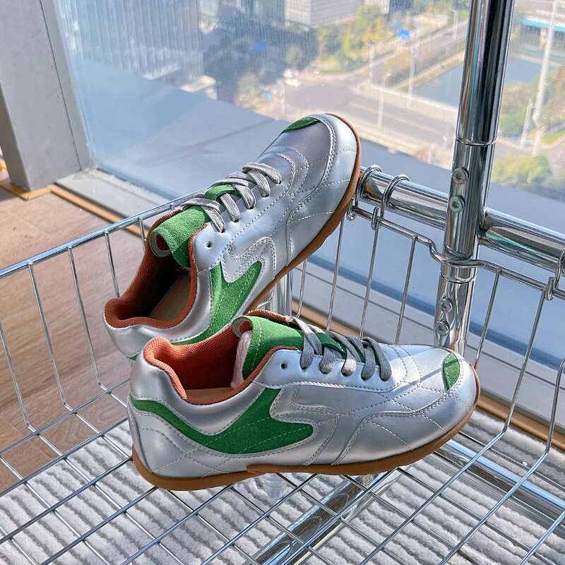 CICIYANG Women German Training Genuine Leather Flats 2025 Spring Casual Sneakers Female Matching Color Forrest Gump Shoes