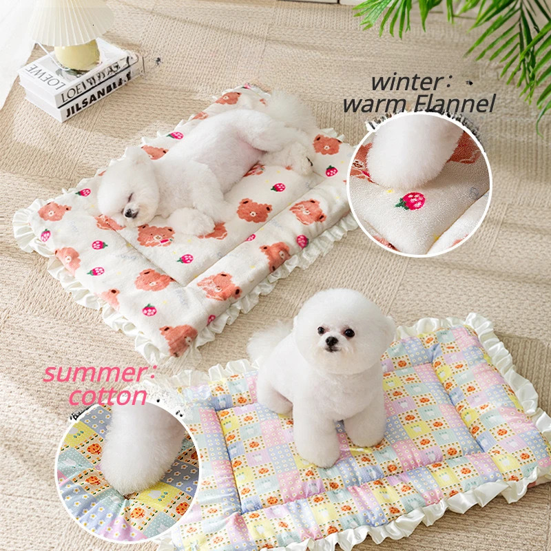Pet Sleeping Mat Dog Bed Cat Bed Thickened Blanket Pad for Dogs Cats Winter Warm Washable Dog Mattress Pet Blanket Pet Supplies 250311