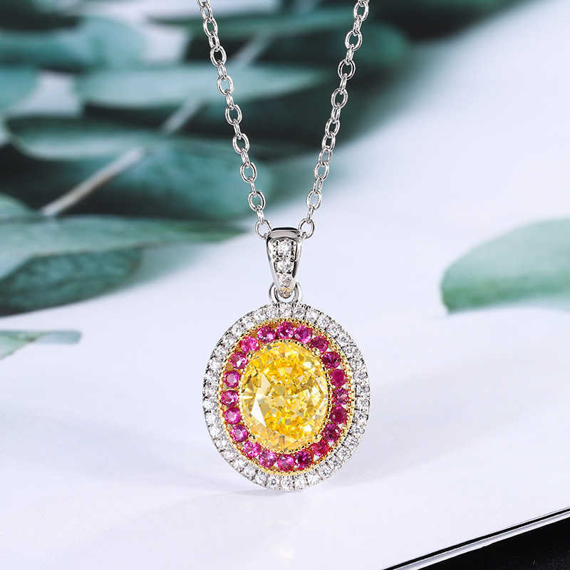 2024 New Zhuangsheng High Carbon Diamond Ice Flower Cut Yellow Diamond Temperament Set 8 * 10-6- * 8 W250312